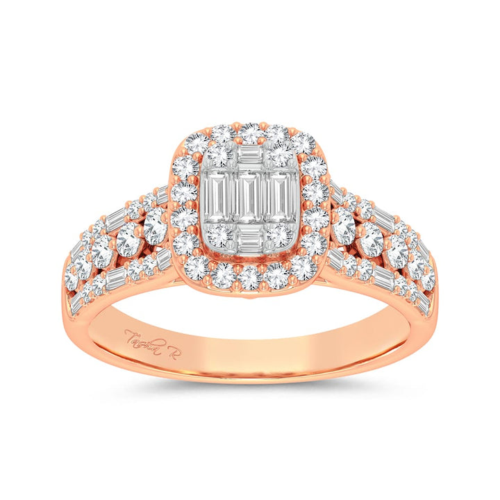 Timeless 14k Rose Gold 0.75ct Lab Diamond Engagement Ring