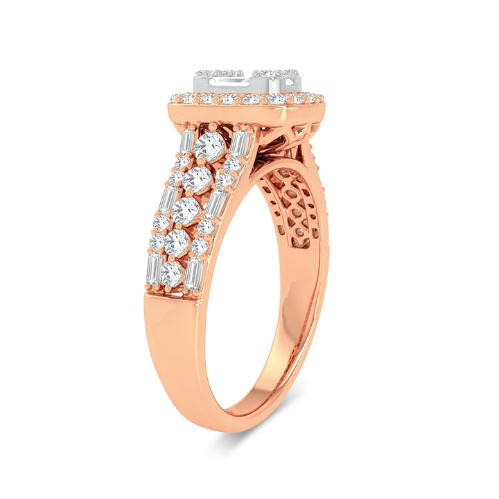 Timeless 14k Rose Gold 0.75ct Lab Diamond Engagement Ring