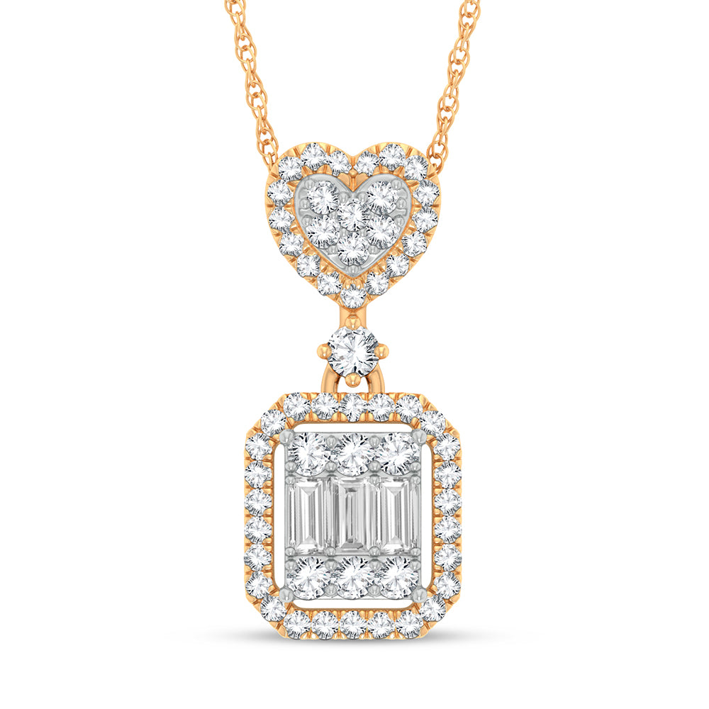 Luminous 10k Yellow Gold 0.35ct Diamond Womens Pendant
