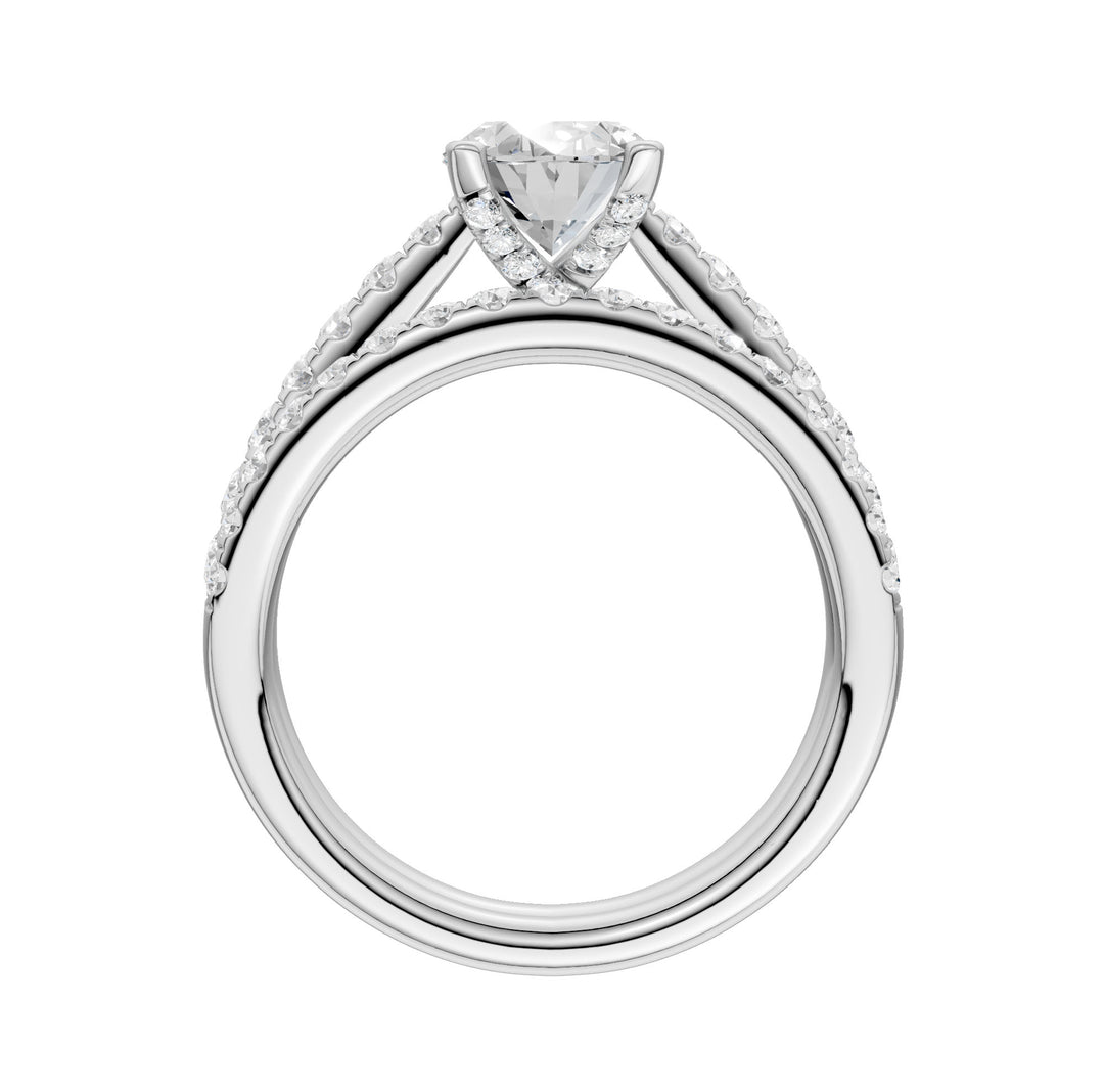 14k White Gold 2.33CT Lab Grown Diamond Bridal Elegance Ring Set