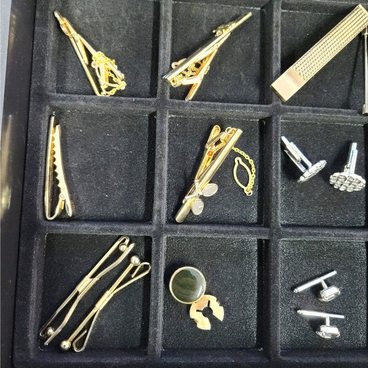 Elegant Assorted Men's cufflinks & Tie Clips -Gold & Silver Tone -Starting at $19.99
