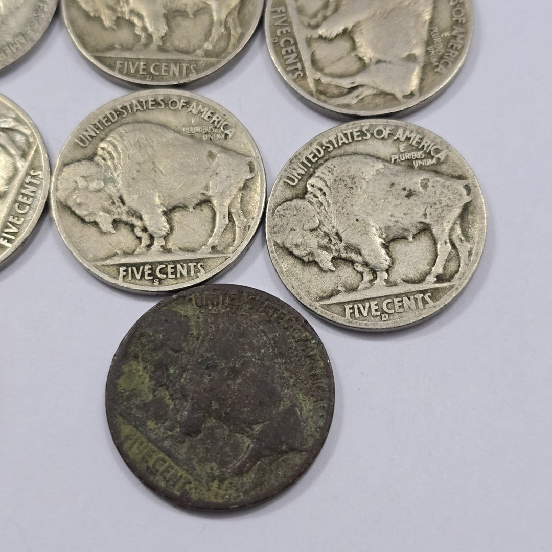 LOT OF 18 COINS MIXED Years Buffalo Nickels Circulated Ungraded Collectibles 5c