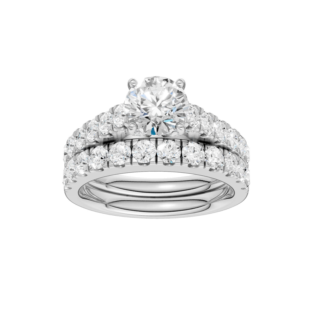 14k White Gold Lab Diamond Bridal Set - Eternal Brilliance