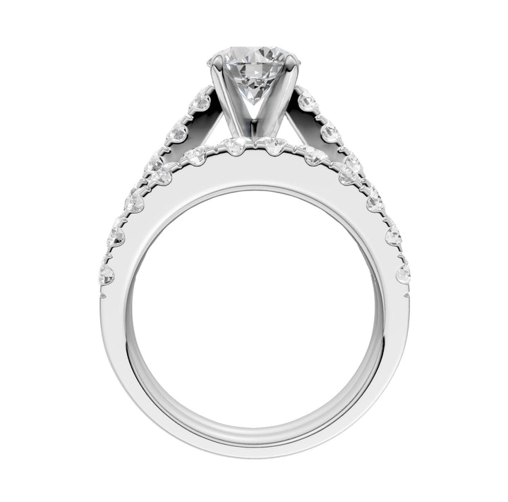 14k White Gold Lab Diamond Bridal Set - Eternal Brilliance