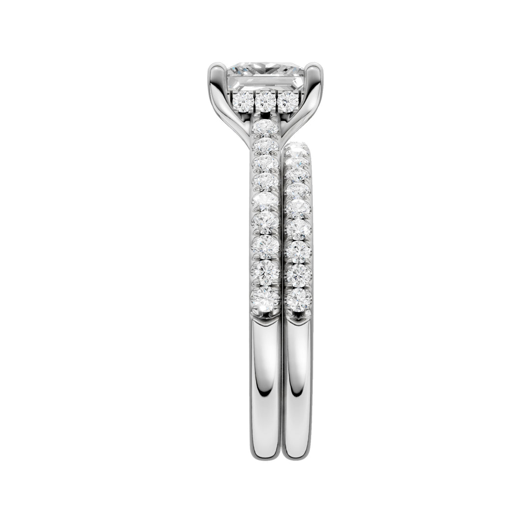 14k White Gold 2.50CT Lab Diamond Bridal Ring Set