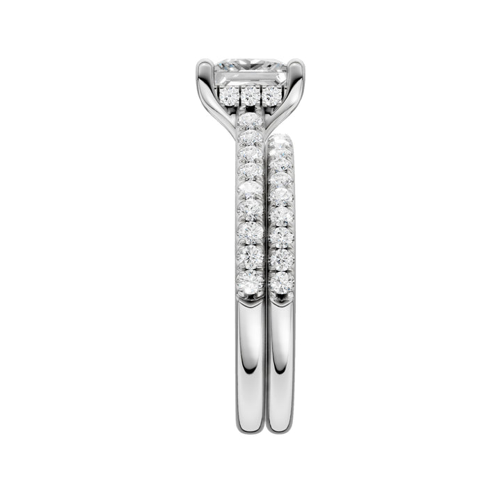 14k White Gold 2.50CT Lab Diamond Bridal Ring Set