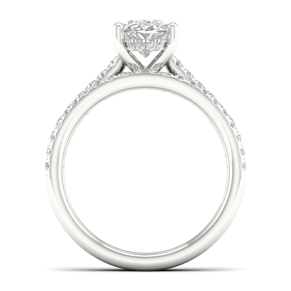 14k White Gold 2.50CT Lab Diamond Bridal Ring Set