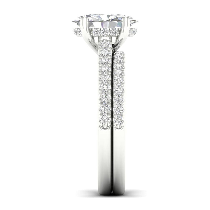 14k White Gold 2.50CT Lab Diamond Bridal Ring Set