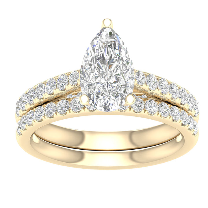 Timeless 14K White Gold Certified Lab Diamond Wedding Set