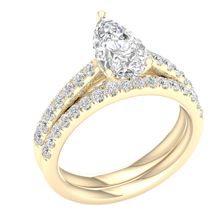 Timeless 14K White Gold Certified Lab Diamond Wedding Set