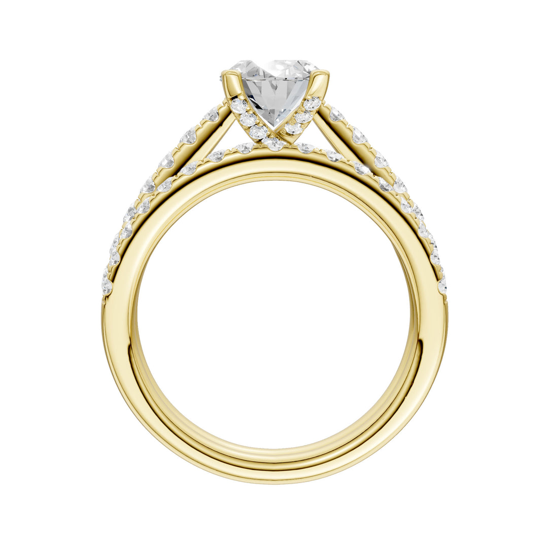 14K Yellow Gold 2.33CT Lab Grown Diamond Bridal Elegance Set