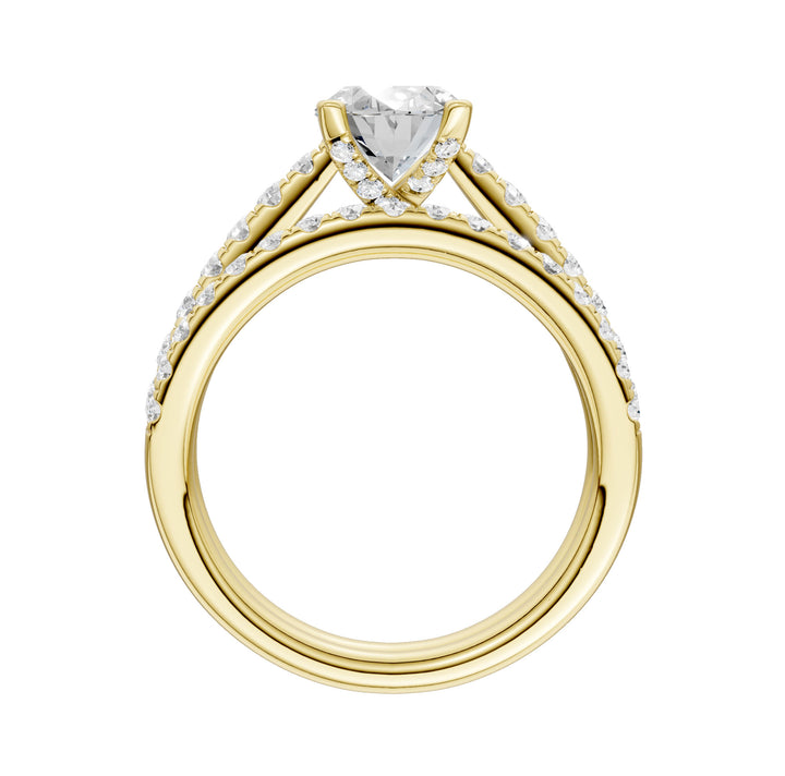 14K Yellow Gold 2.33CT Lab Grown Diamond Bridal Elegance Set