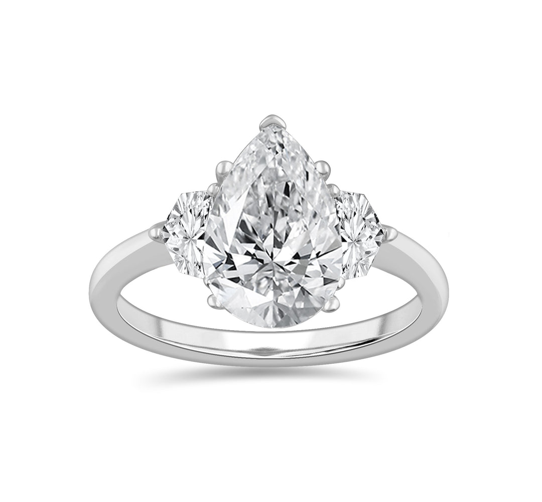 Luminous 3.66CT Lab Created Diamond Ring in White Gold