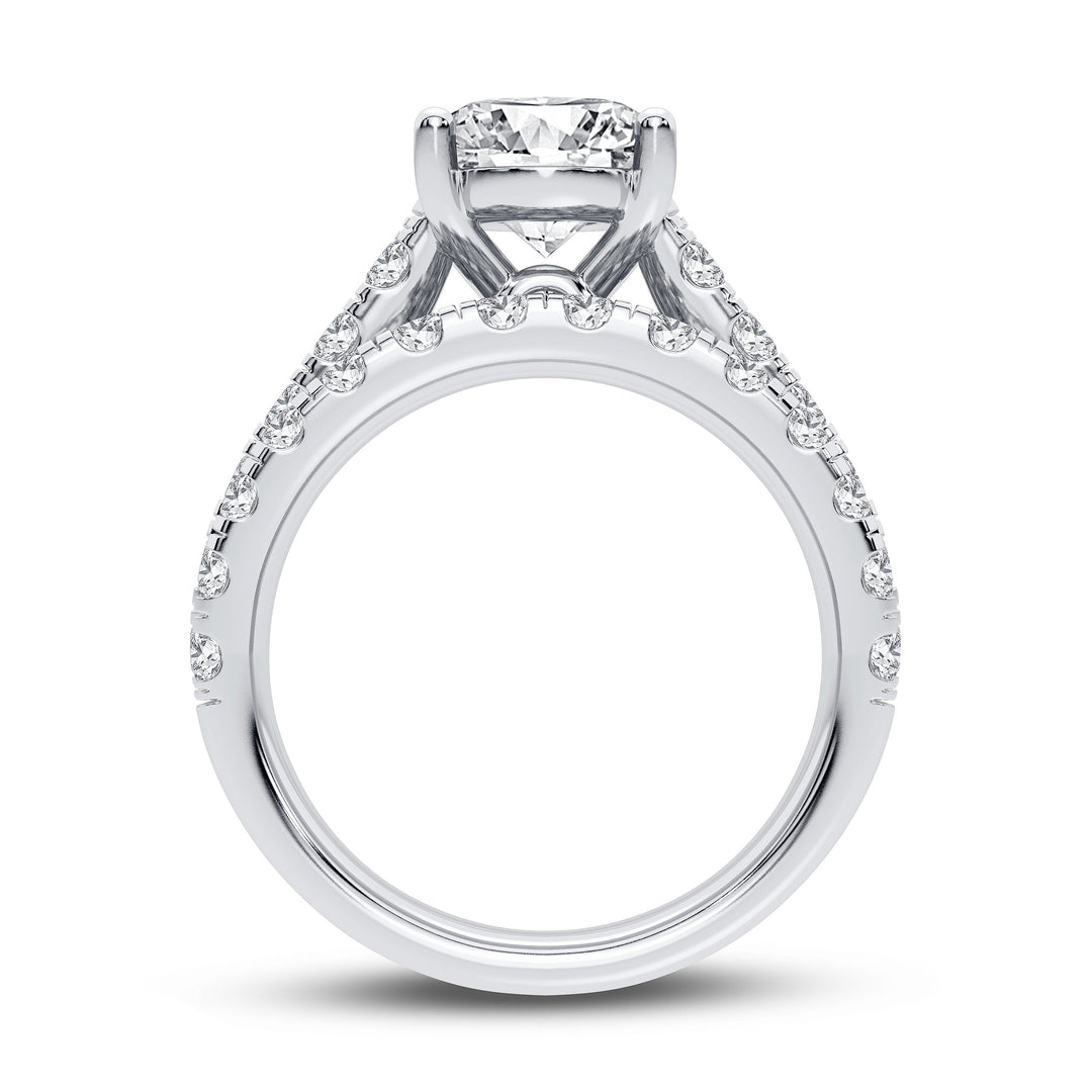 14k White Gold 5CT Lab Diamond Bridal Ring Set Brilliance