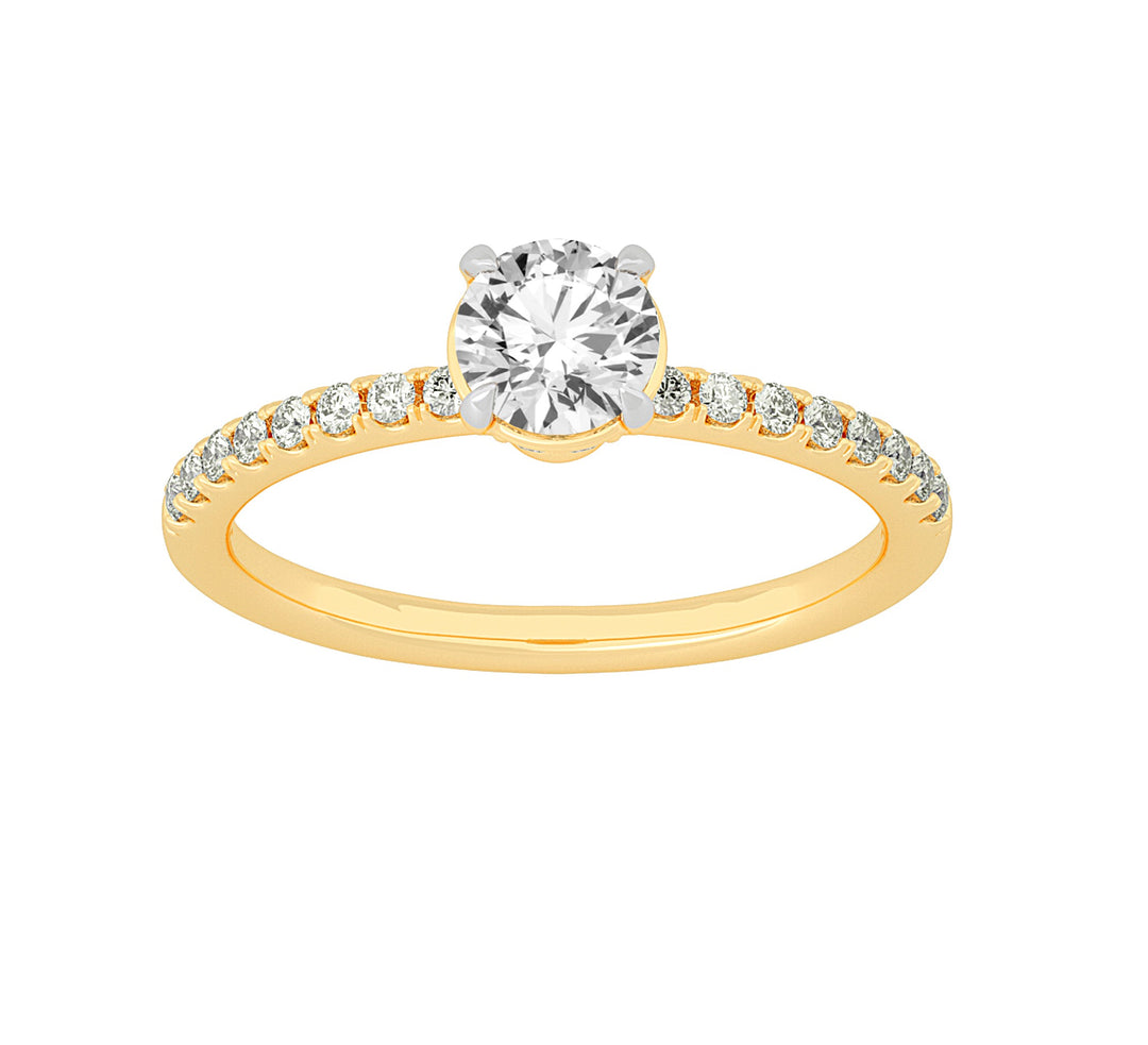 Brilliant 14k White Gold 1ct Lab Diamond Engagement Ring