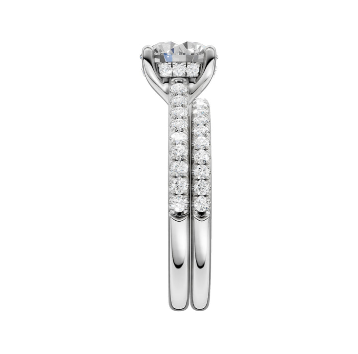 14k White Gold 2.50CT Lab Diamond Bridal Ring Set