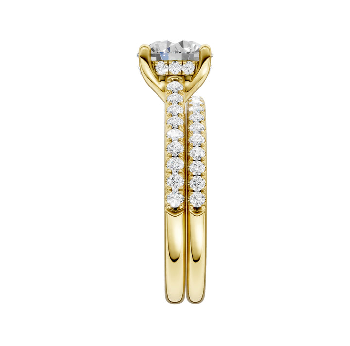 14K Yellow Gold 2.50CT Lab Diamond Bridal Ring Set
