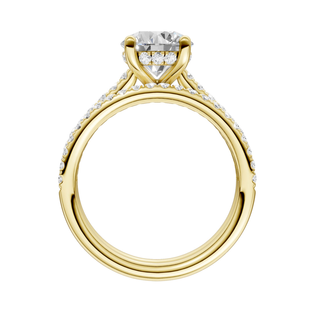 14K Yellow Gold 2.50CT Lab Diamond Bridal Ring Set