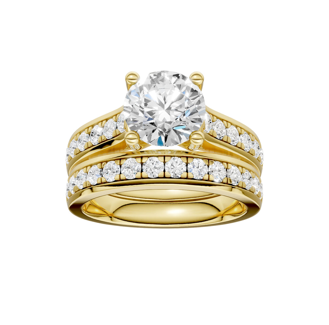 14K Yellow Gold 3CT Lab Grown Diamond Bridal Brilliance Set