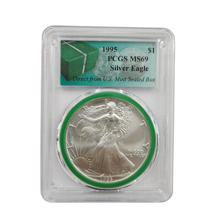 1995-P US Silver Eagle PCGS MS69  Frist Strike US Mint Sealed Box