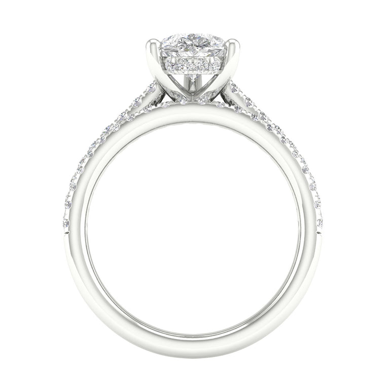 Timeless 14k White Gold Lab Diamond Wedding Ensemble