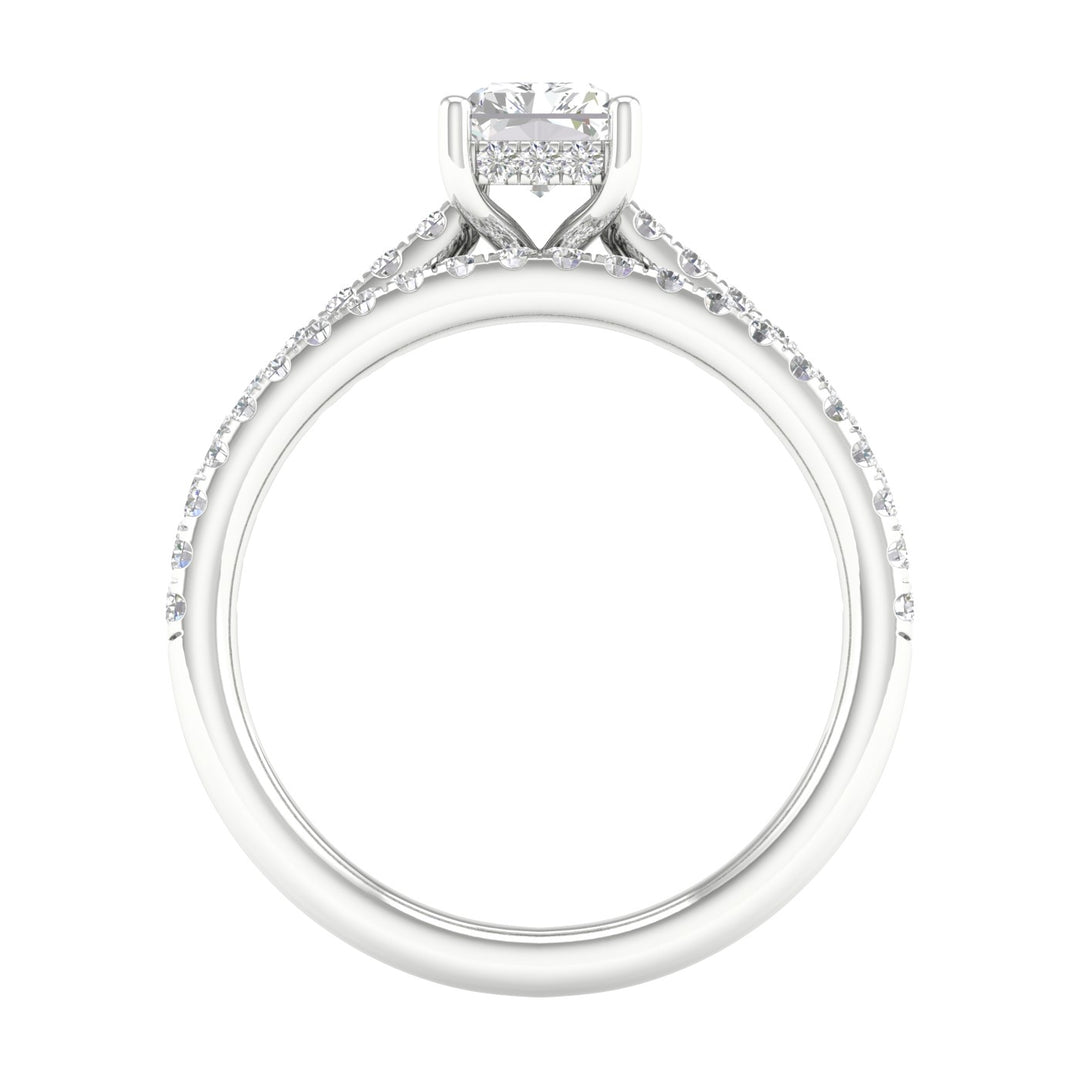 14k White Gold 1.50CT Lab Diamond Bridal Ring Set