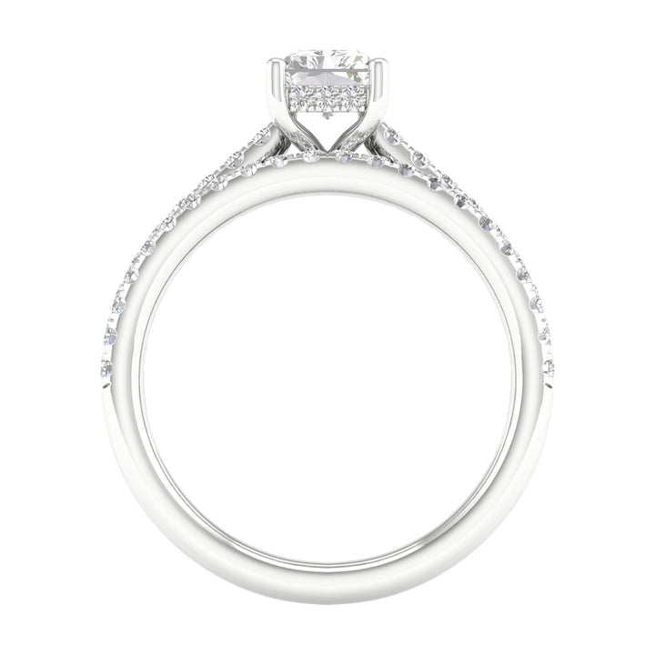 14k White Gold 1.50CT Lab Diamond Bridal Ring Set