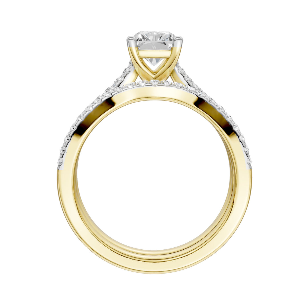 14K Yellow Gold 1.40ct Lab Grown Diamond Bridal Elegance Set