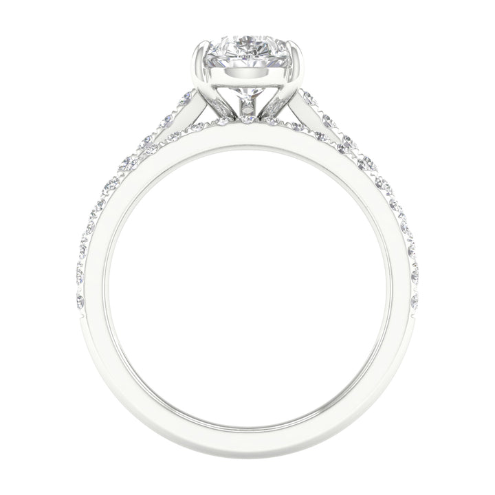 14k White Gold 2.40CT Lab Diamond Bridal Ensemble