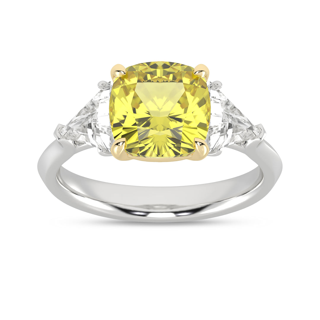 Certified 14K White Gold 4.16CT Lab Diamond Ring