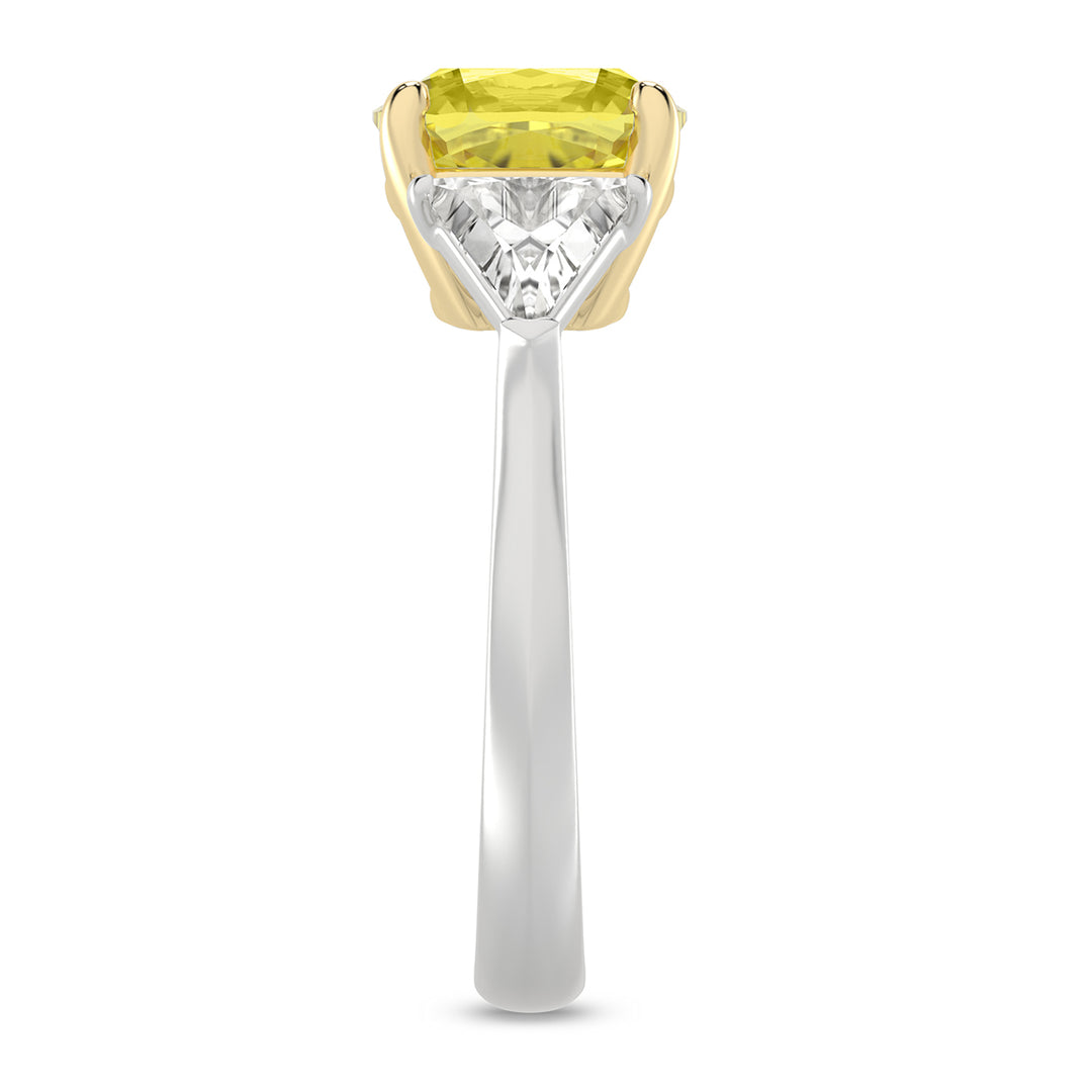Certified 14K White Gold 4.16CT Lab Diamond Ring