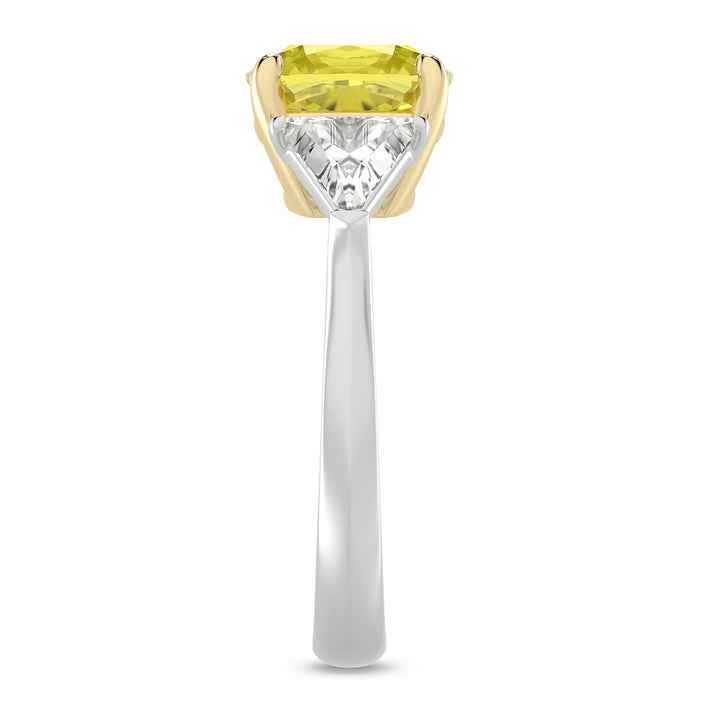 Certified 14K White Gold 4.16CT Lab Diamond Ring