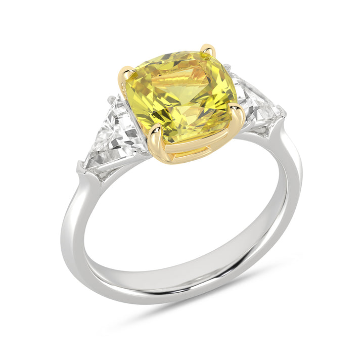 Certified 14K White Gold 4.16CT Lab Diamond Ring