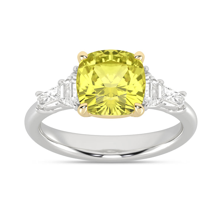 Brilliant 14K White Gold 4CT Lab Diamond Engagement Ring