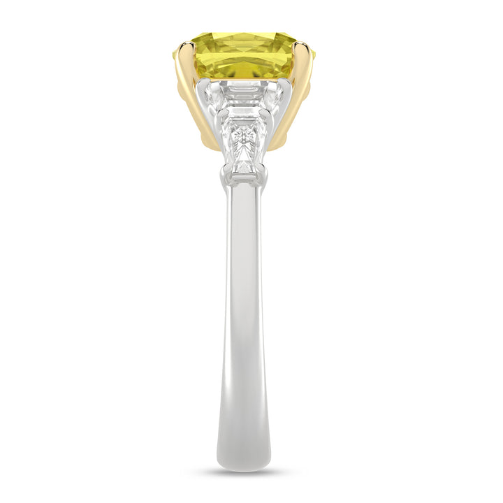 Brilliant 14K White Gold 4CT Lab Diamond Engagement Ring