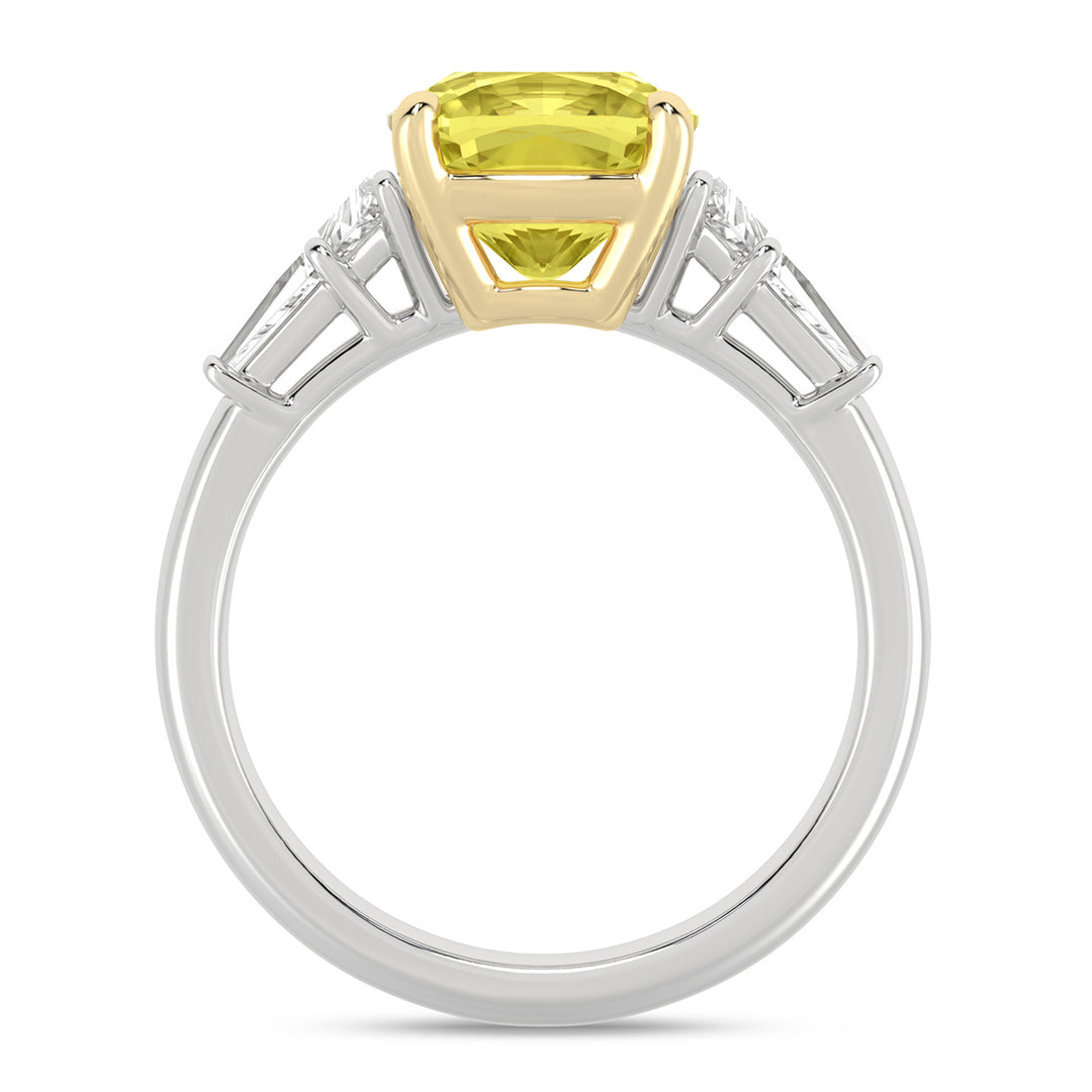 Brilliant 14K White Gold 4CT Lab Diamond Engagement Ring