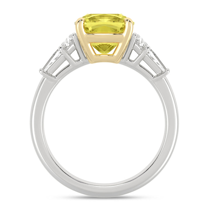 Brilliant 14K White Gold 4CT Lab Diamond Engagement Ring