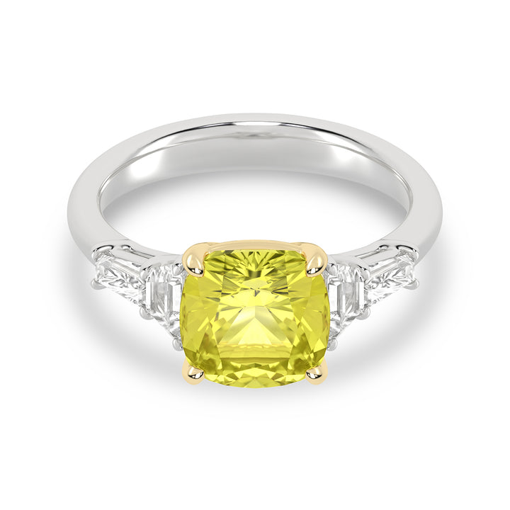 Brilliant 14K White Gold 4CT Lab Diamond Engagement Ring