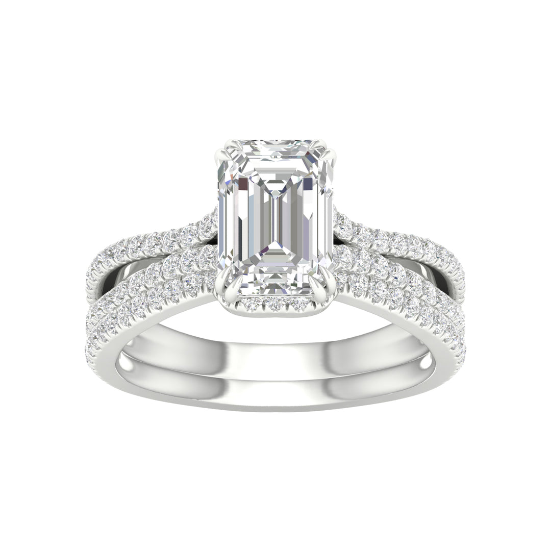 Certified Lab Diamond Bridal Elegance in White Gold