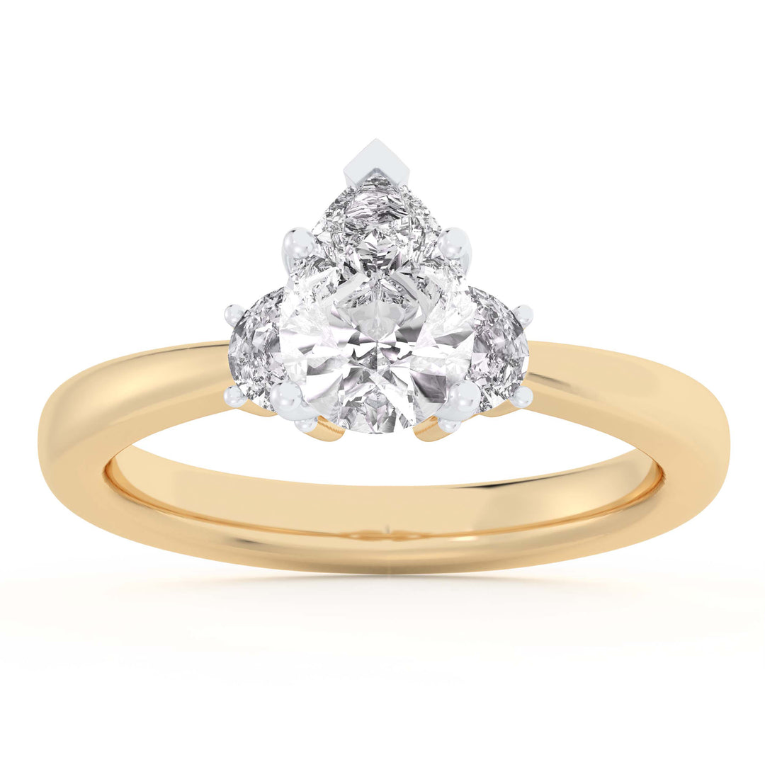 14K Yellow Gold 1.25CT Lab Grown Diamond Engagement Ring