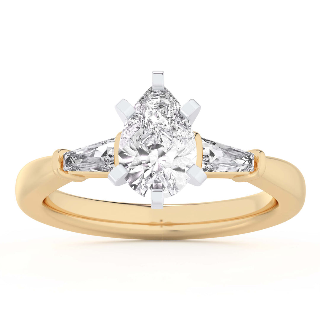 14K Yellow Gold 1.43CT Lab Grown Diamond Engagement Ring