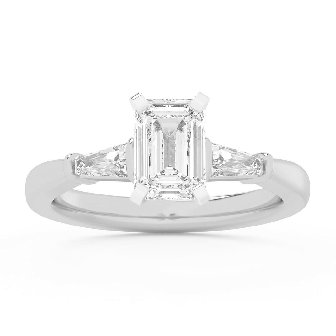 Brilliant 14K White Gold 2.50CT Lab Diamond Engagement Ring