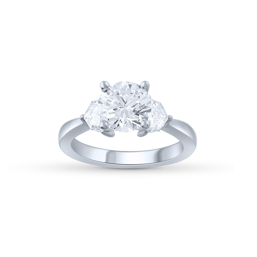 Brilliant 14K White Gold 1.22CT Lab Diamond Engagement Ring