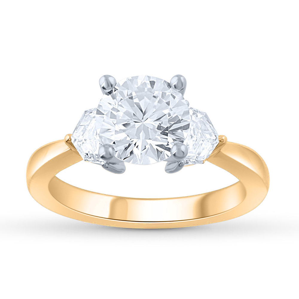 Brilliant 14K Yellow Gold 1.30CT Lab Grown Diamond Engagement Ring