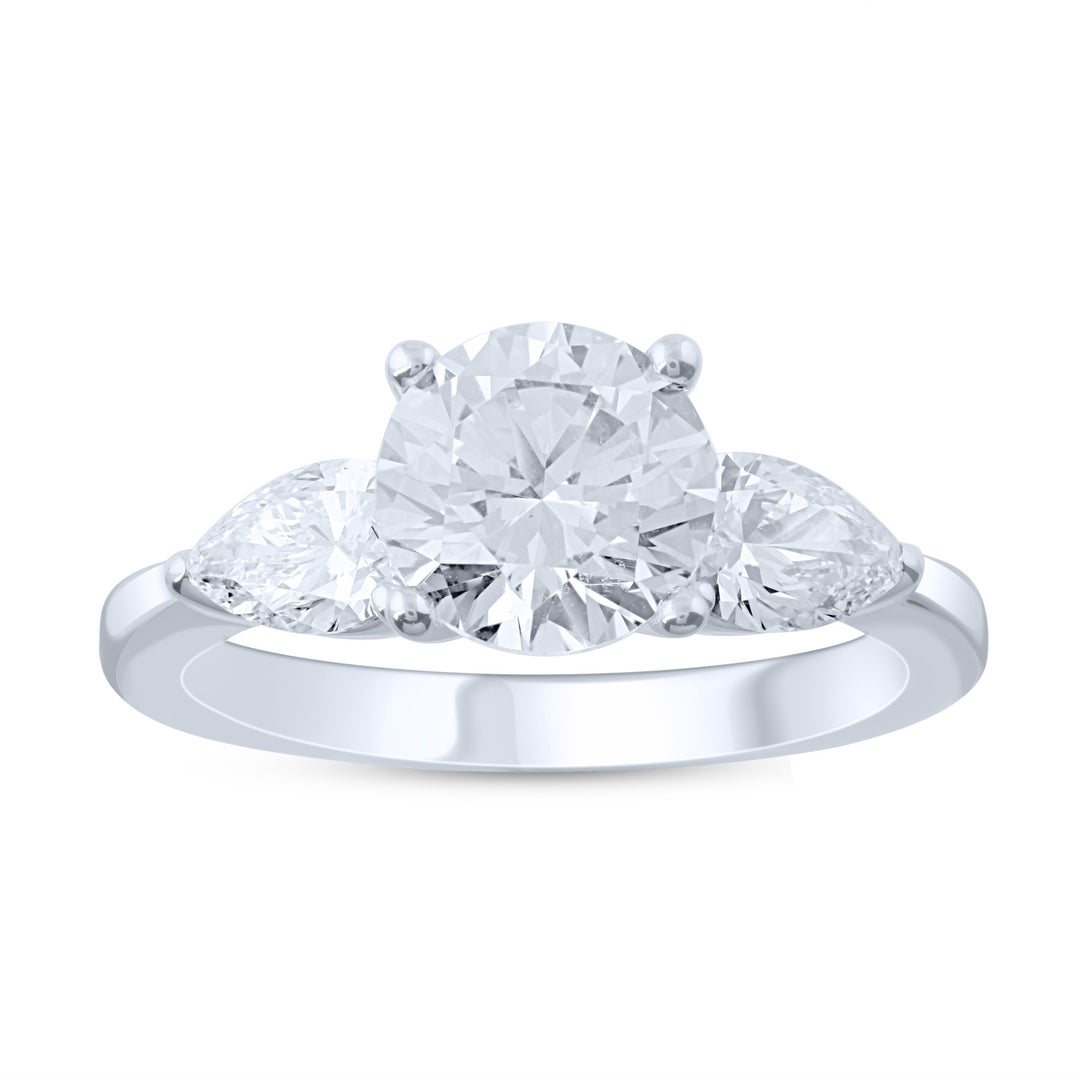 Brilliant 14K White Gold Lab Diamond Engagement Ring 3.80CT