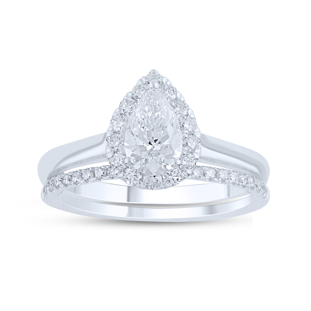 Timeless 14k White Gold Lab Grown Diamond Bridal Ring