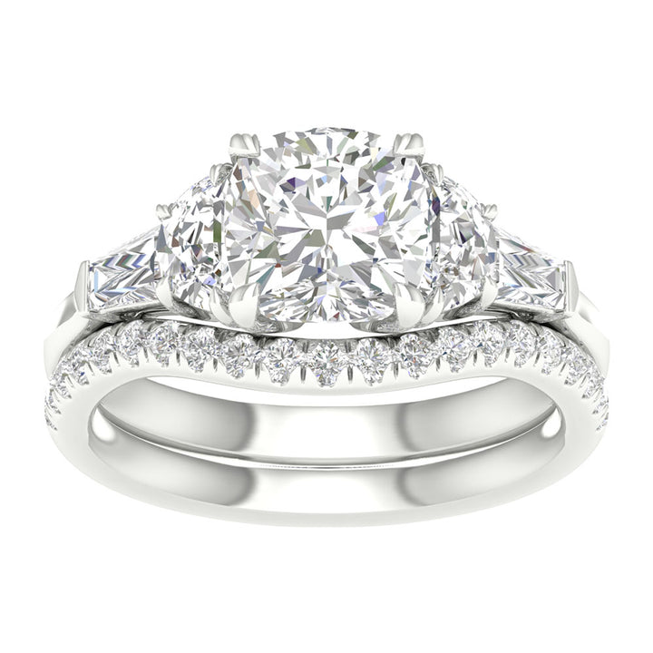Brilliant 14K White Gold 2.93CT Lab Grown Diamond Engagement Ring