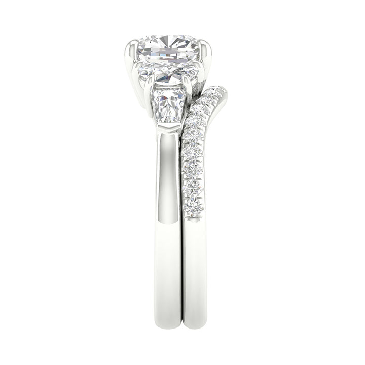 Brilliant 14K White Gold 2.93CT Lab Grown Diamond Engagement Ring