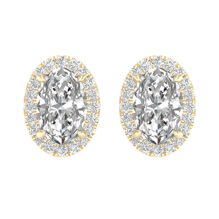14K Yellow Gold 2.25ct Lab Grown Diamond Stud Earrings
