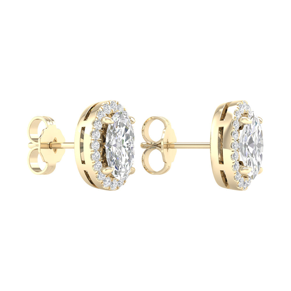 14K Yellow Gold 2.25ct Lab Grown Diamond Stud Earrings